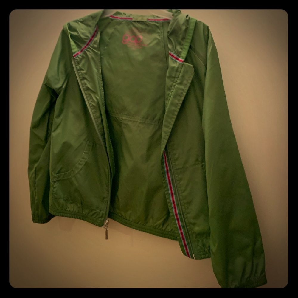 Gap Girl's Windbreaker Green Medium